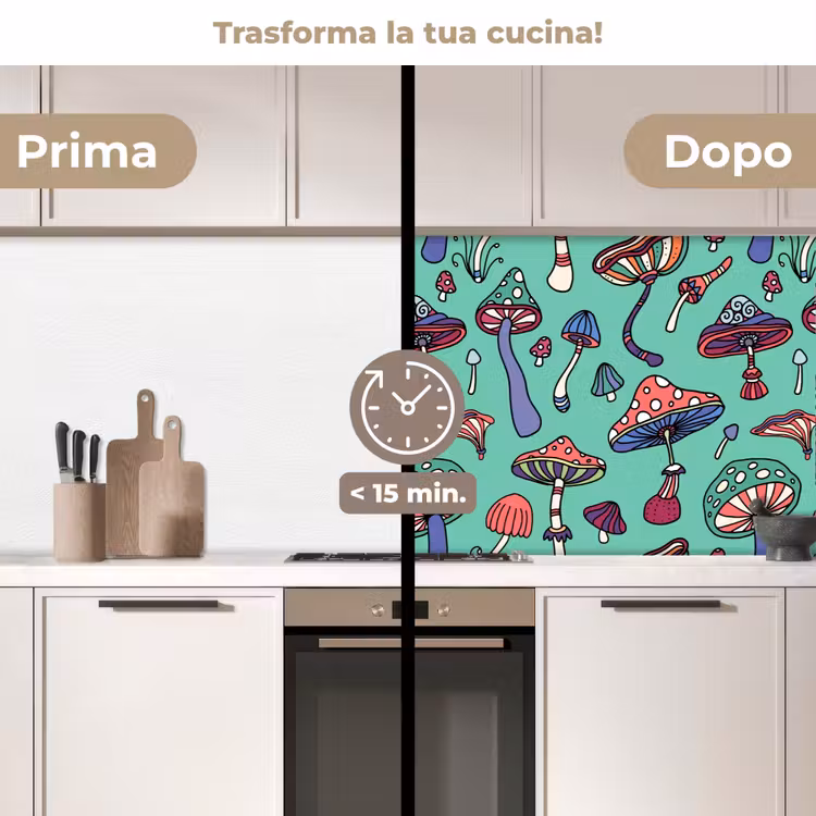 Schienale cucina - Modelli - Vintage - Funghi - Natura — 3