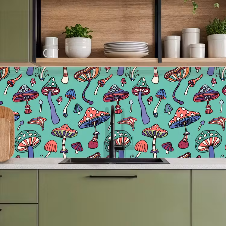Schienale cucina - Modelli - Vintage - Funghi - Natura — 8