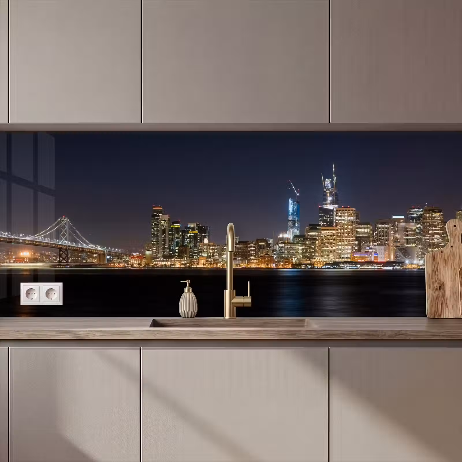 Schienale cucina - Illuminazione - Cielo - Grattacieli - Skyline — 1