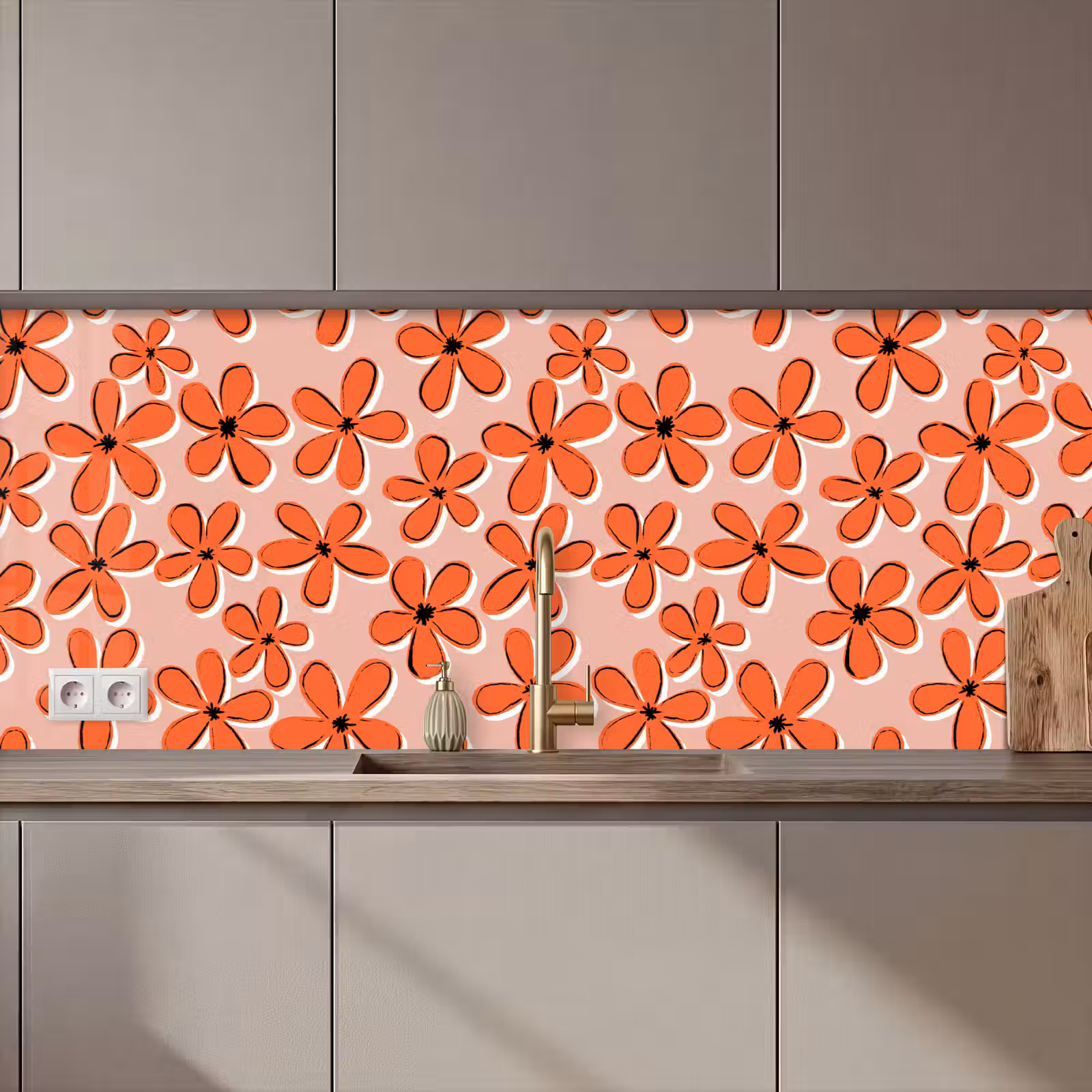 Schienale cucina - Modelli - Vintage - Fiori — 1