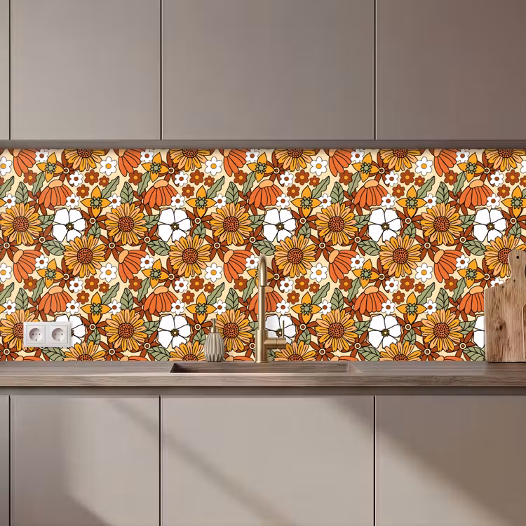 Schienale cucina - Fiori - Vintage - Modelli — 1