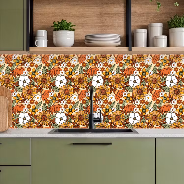 Schienale cucina - Fiori - Vintage - Modelli — 8