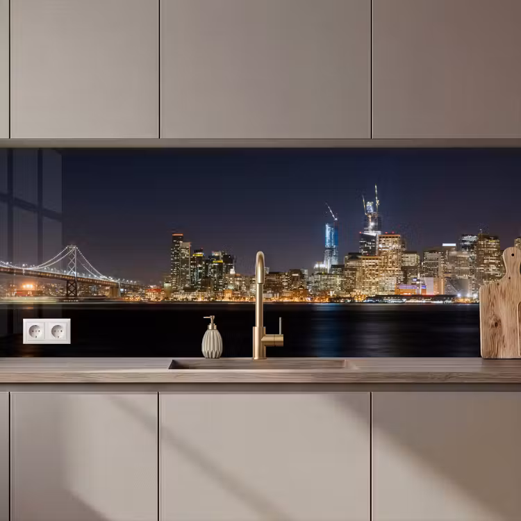 Schienale cucina - Illuminazione - Cielo - Grattacieli - Skyline — 1