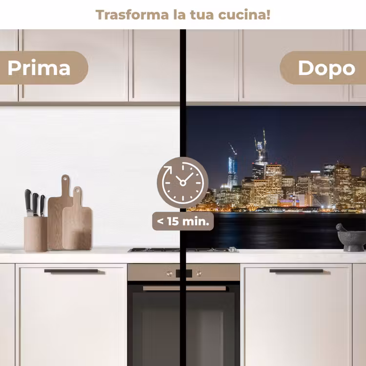Schienale cucina - Illuminazione - Cielo - Grattacieli - Skyline — 3
