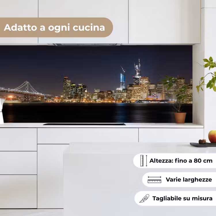 Schienale cucina - Illuminazione - Cielo - Grattacieli - Skyline — 7