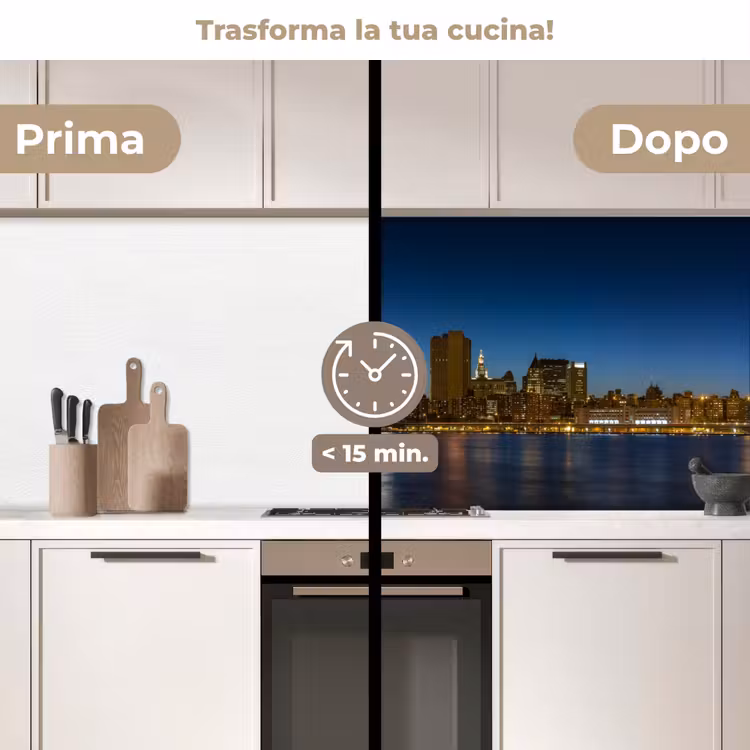 Schienale cucina - Luci della città - Sera - Skyline - Ponte — 3