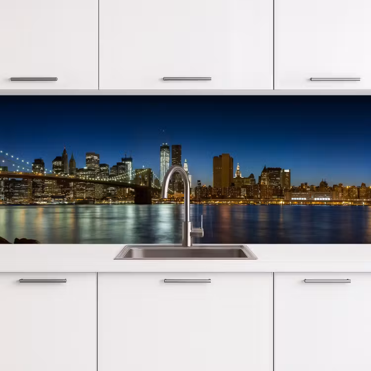 Schienale cucina - Luci della città - Sera - Skyline - Ponte — 4