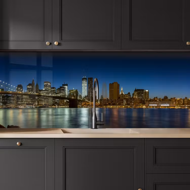 Schienale cucina - Luci della città - Sera - Skyline - Ponte — 6