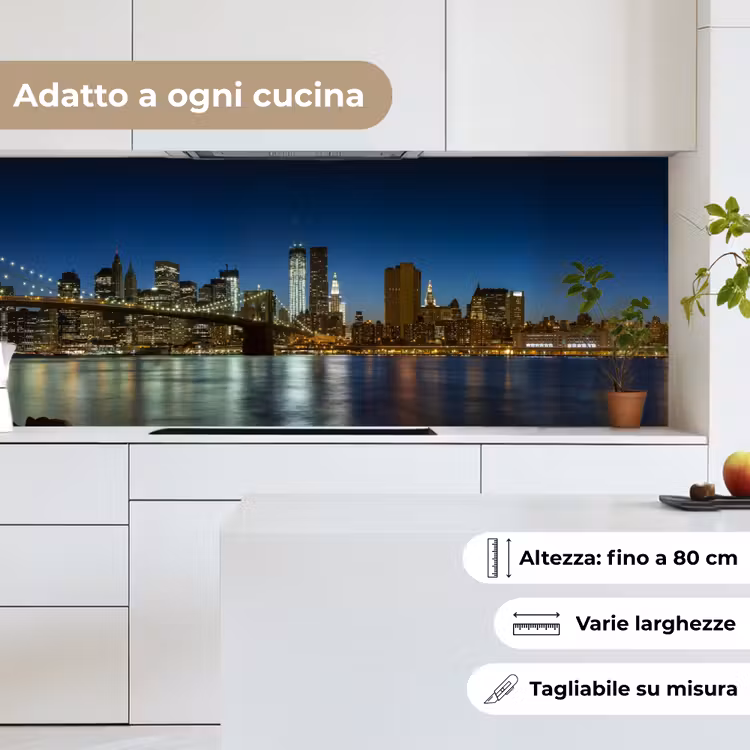 Schienale cucina - Luci della città - Sera - Skyline - Ponte — 7