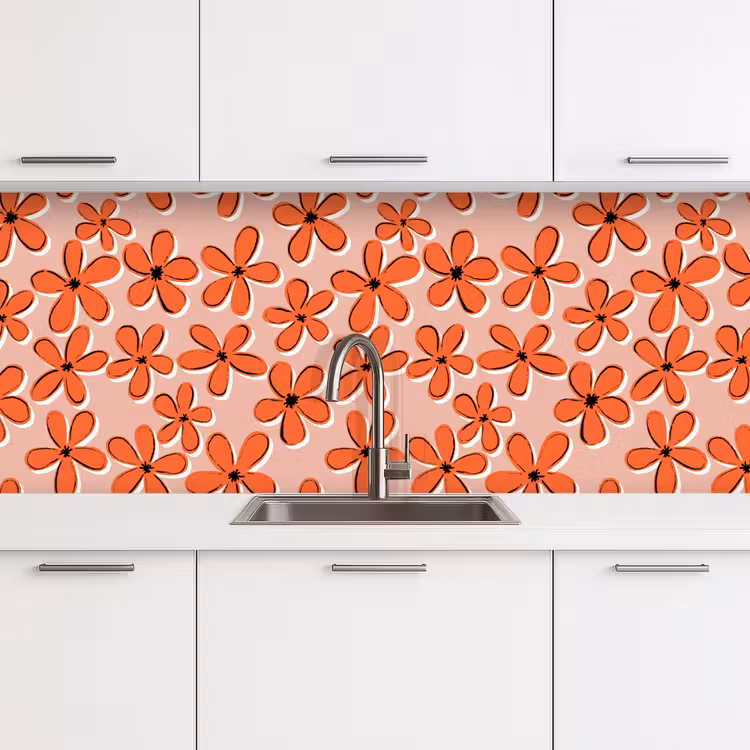 Schienale cucina - Modelli - Vintage - Fiori — 4