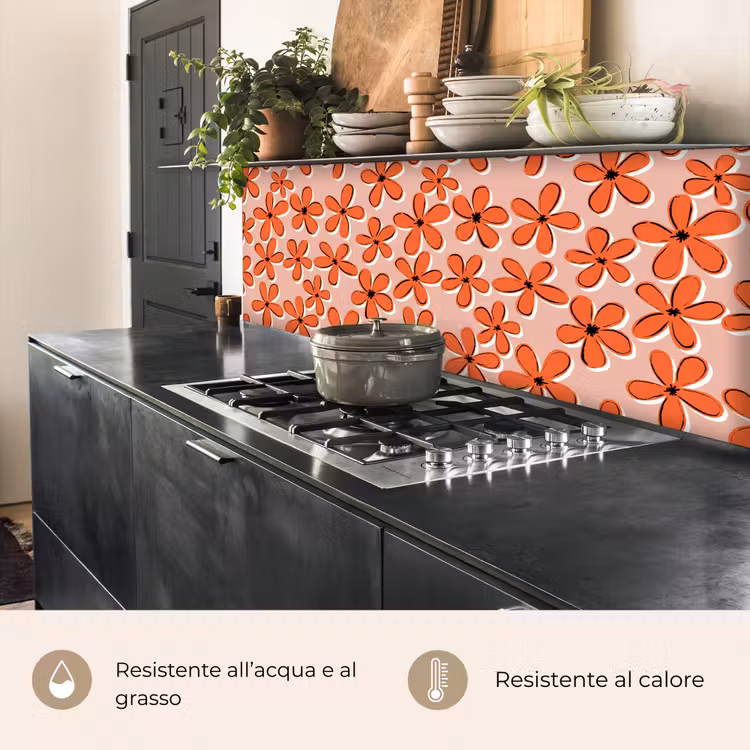 Schienale cucina - Modelli - Vintage - Fiori — 5