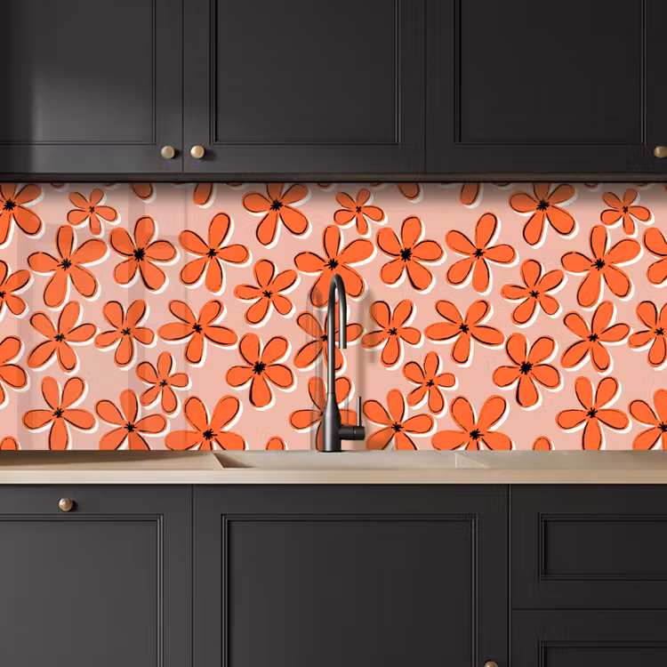 Schienale cucina - Modelli - Vintage - Fiori — 6