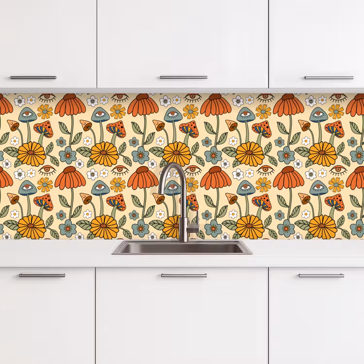 Schienale cucina - Modelli - Vintage - Fiori - Occhi — 4