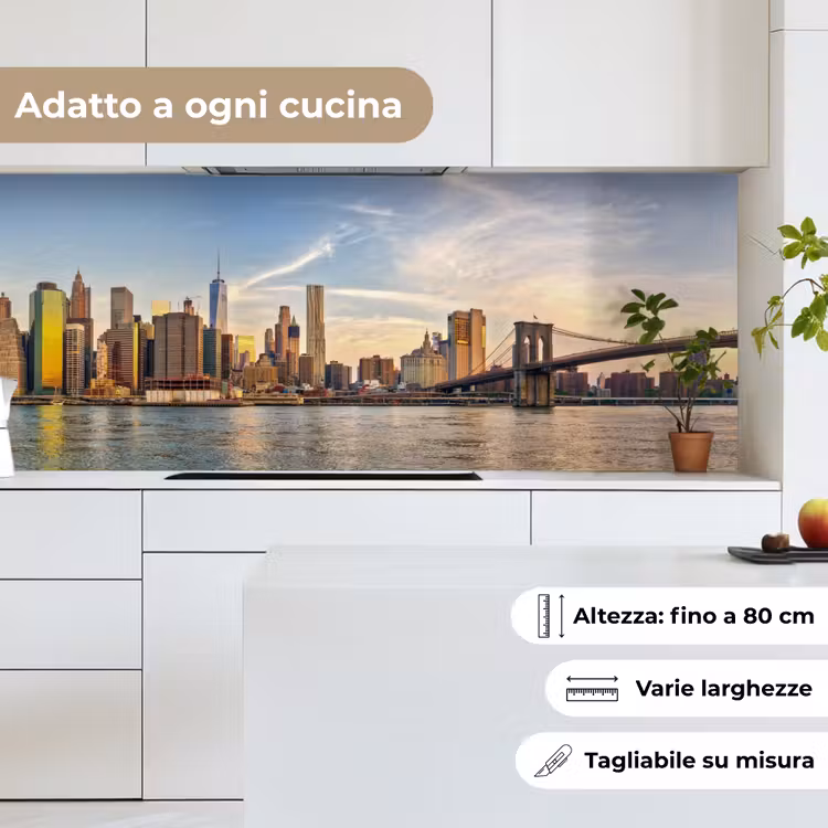 Schienale cucina - Skyline - New York - Ponte - Grattacieli — 7