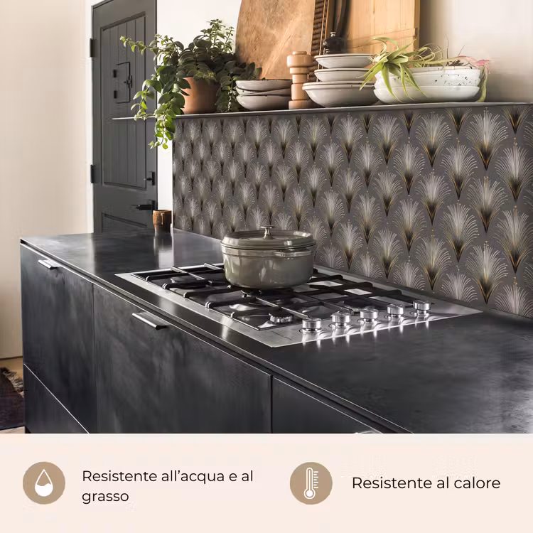 Schienale cucina - Travi a ventaglio - Oro - Antracite — 5