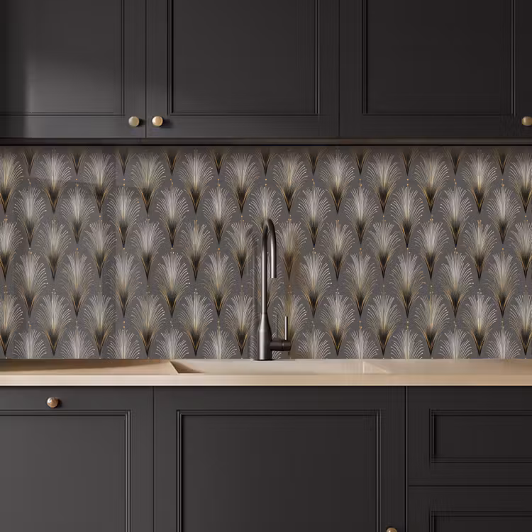 Schienale cucina - Travi a ventaglio - Oro - Antracite — 6