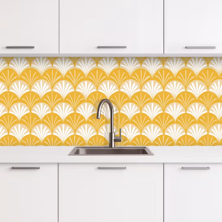 Schienale cucina - Ventaglio - Giallo - Arte — 4