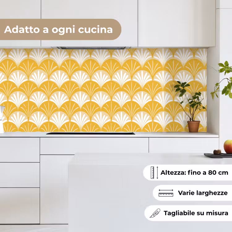 Schienale cucina - Ventaglio - Giallo - Arte — 7
