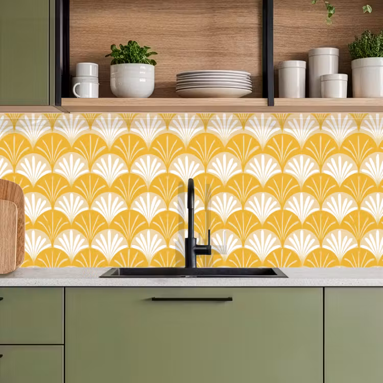 Schienale cucina - Ventaglio - Giallo - Arte — 8