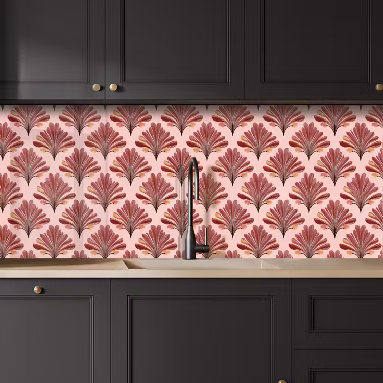 Schienale cucina - Ventaglio - Rosa - Rosso — 6