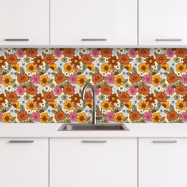 Schienale cucina - Vintage - Fiori - Modelli — 4