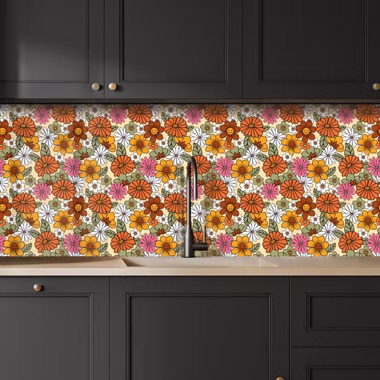 Schienale cucina - Vintage - Fiori - Modelli — 6