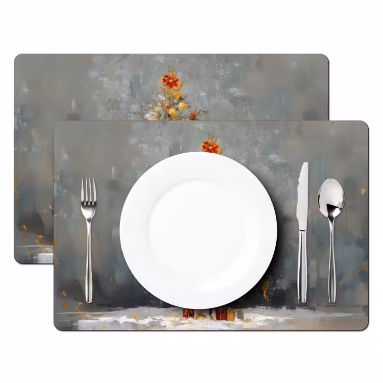Tovaglietta in vinile - Albero di Natale - Regali - Rosso - Oro — 2