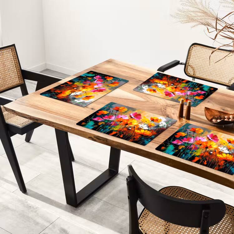 Tovaglietta in vinile - Colori vivaci - Petali - Astratto — 4