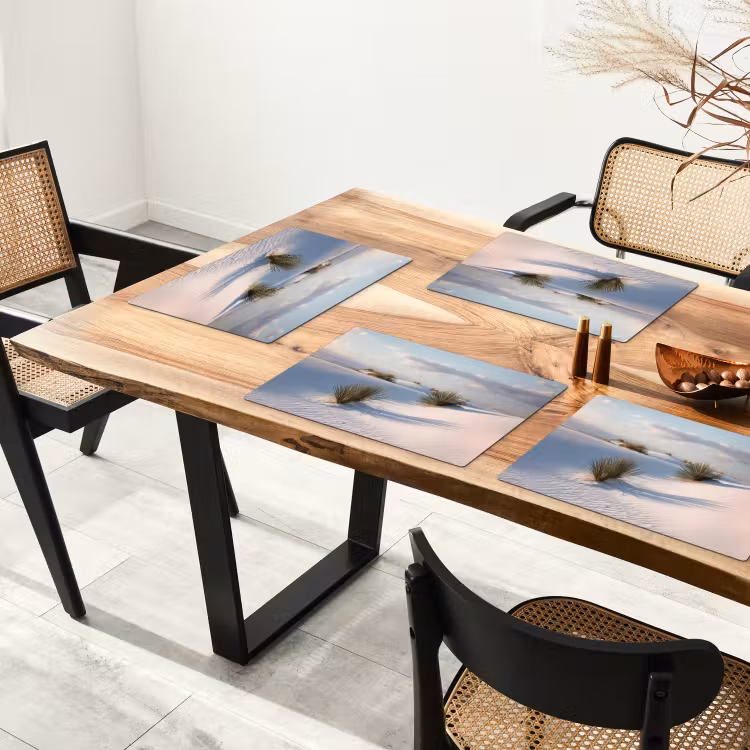 Tovaglietta in vinile - Dune - Erba - Nuvole - Beige — 4