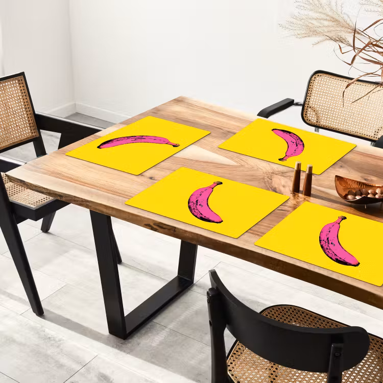 Tovaglietta in vinile - Banana - Grafica - Giallo — 4