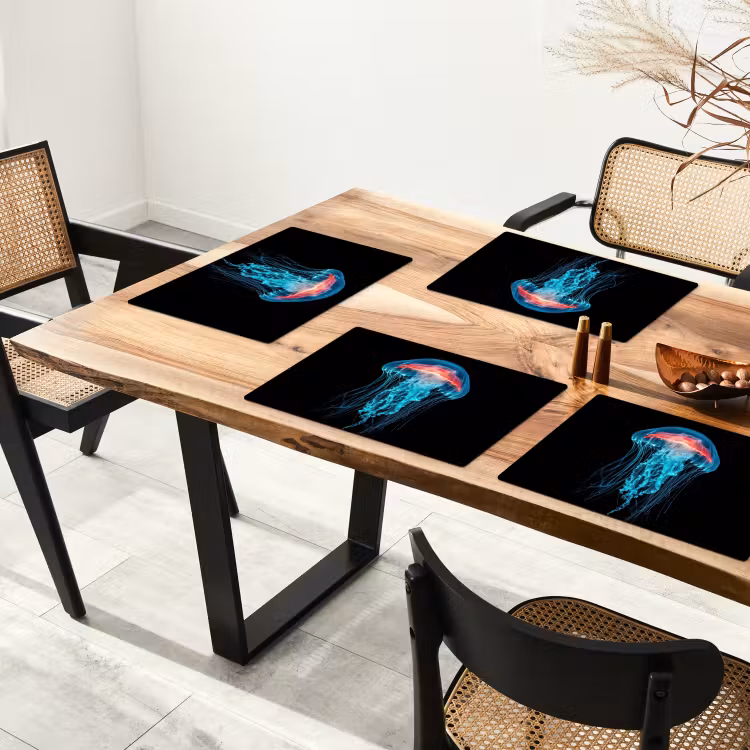 Tovaglietta in vinile - Medusa - Tentacoli - Blu - Luce — 4