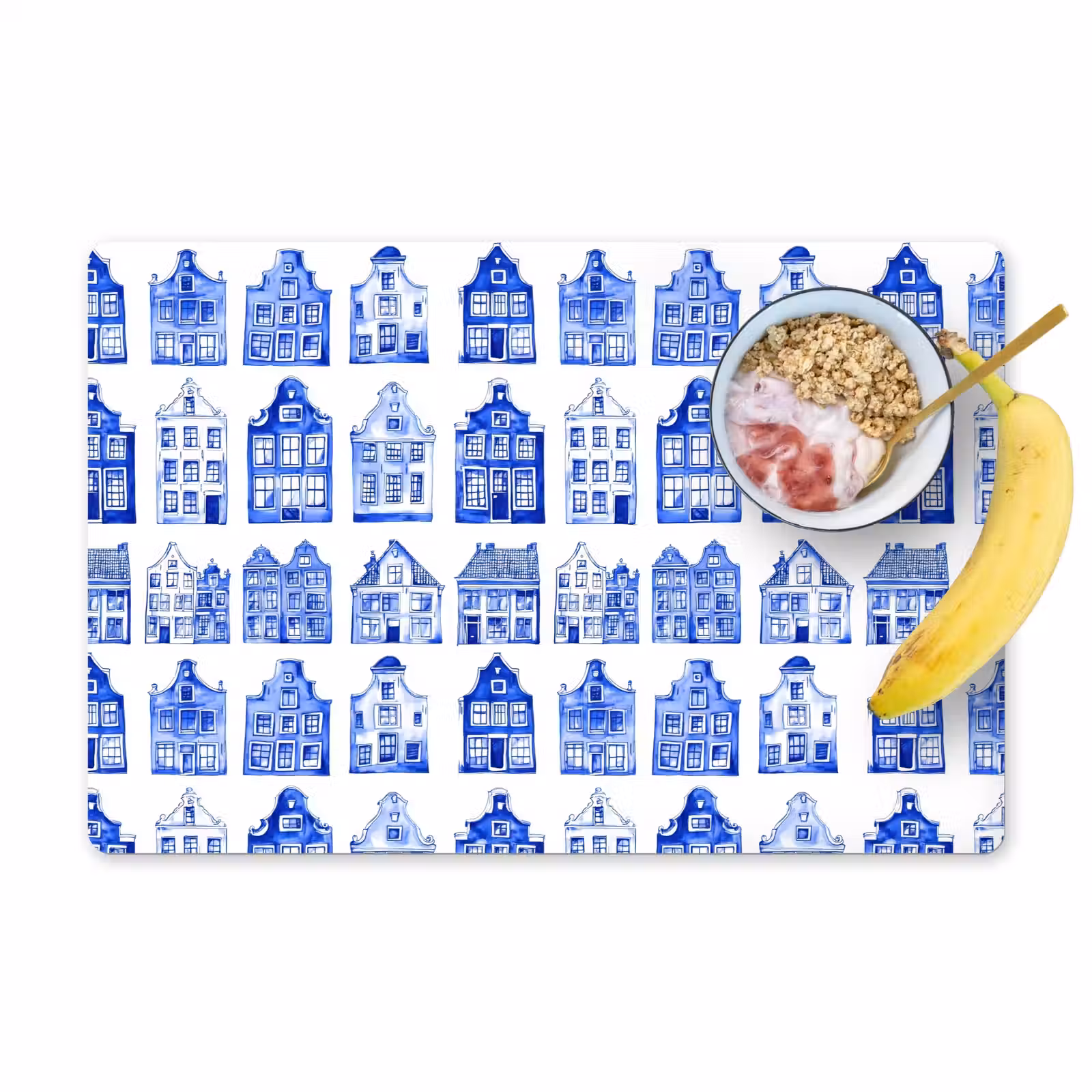 Tovaglietta – 6 pezzi - Motivo - Case - Blu — 1