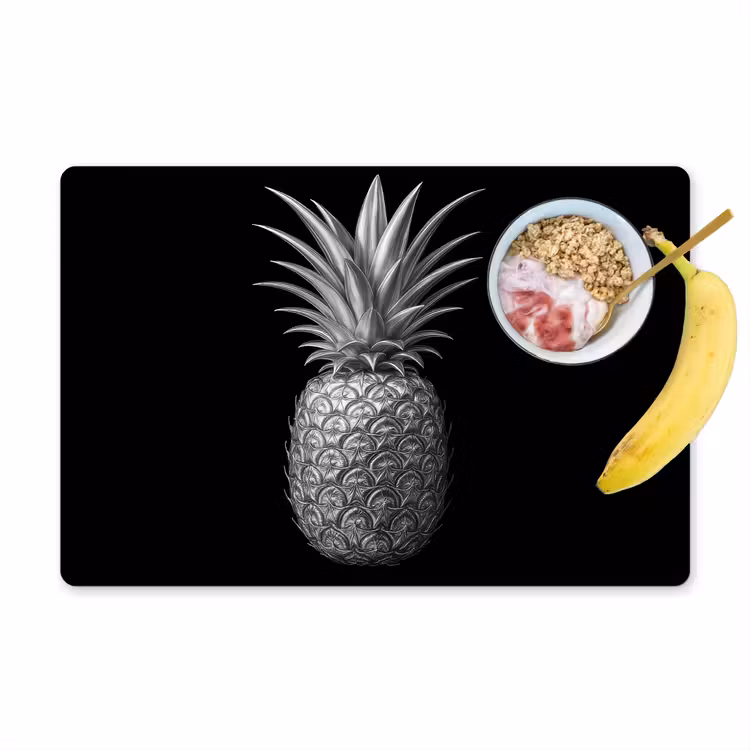 Tovaglietta in vinile - Ananas - Dettagli - Foglie — 1