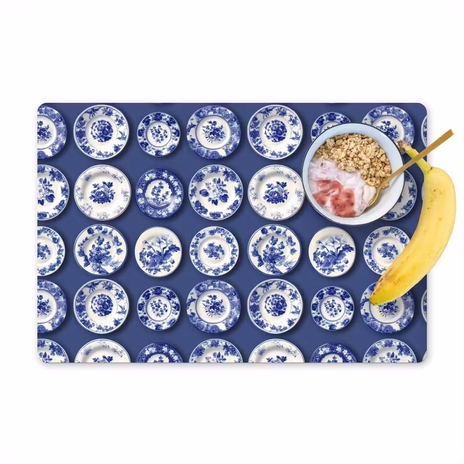 Tovaglietta – 6 pezzi - Piatti - Floreale - Blu — 1