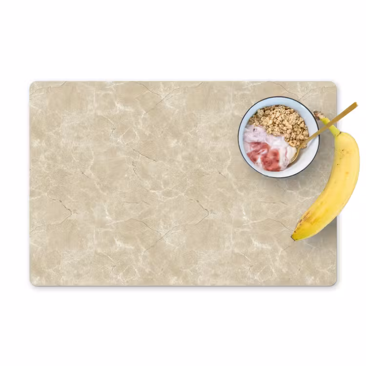 Tovaglietta – 6 pezzi - Beige chiaro - Marmo - Venature di diffusione — 1