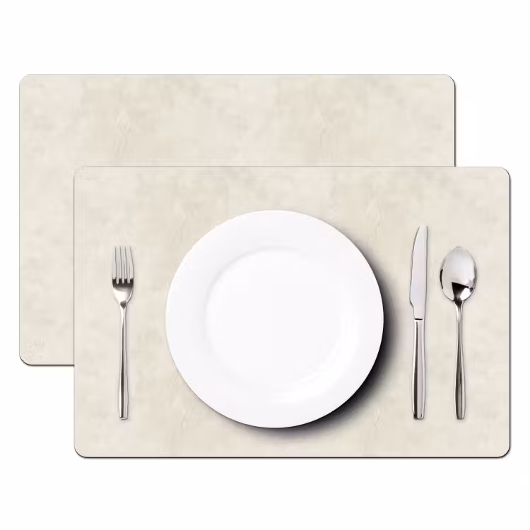 Tovaglietta – 6 pezzi - Crema - Liscio - Cemento — 2