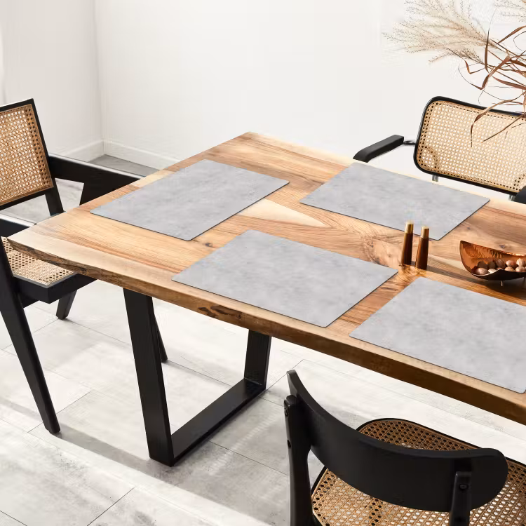 Tovaglietta – 6 pezzi - Grigio - Calcestruzzo - Neutro — 4
