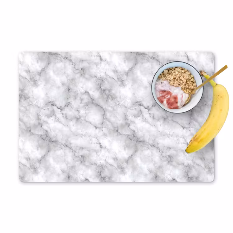 Tovaglietta – 6 pezzi - Grigio - Marmo - Classico - Venature — 1