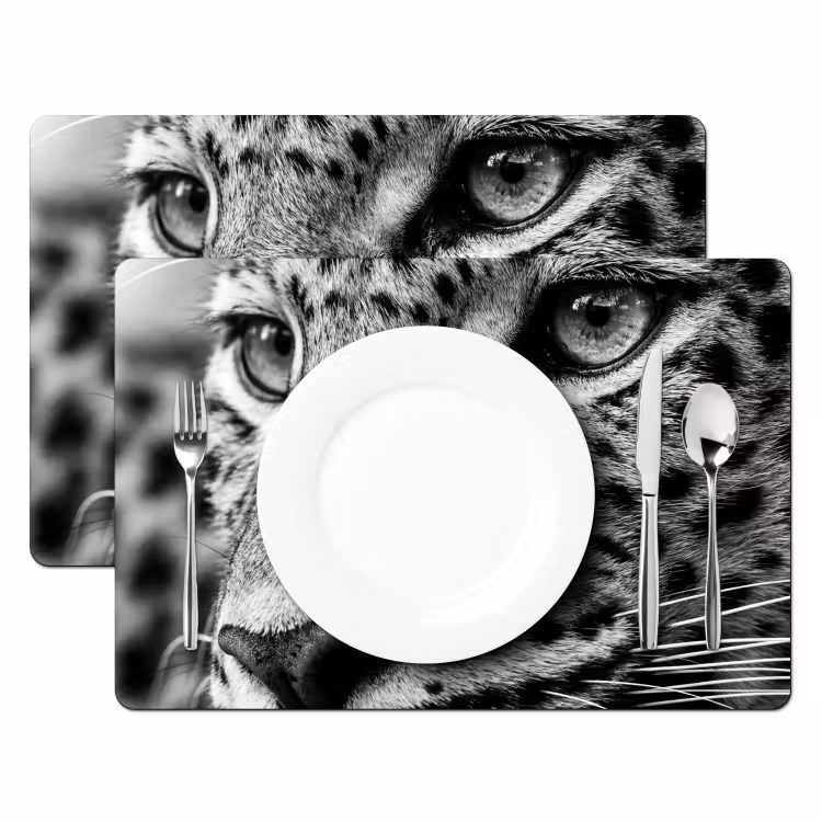 Tovaglietta – 6 pezzi - Leopardo - Nero - Bianco - Occhio — 2