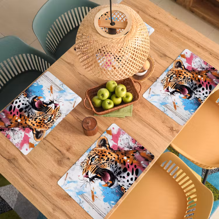 Tovaglietta in vinile - Astratto - Leopardo - Colorato — 3