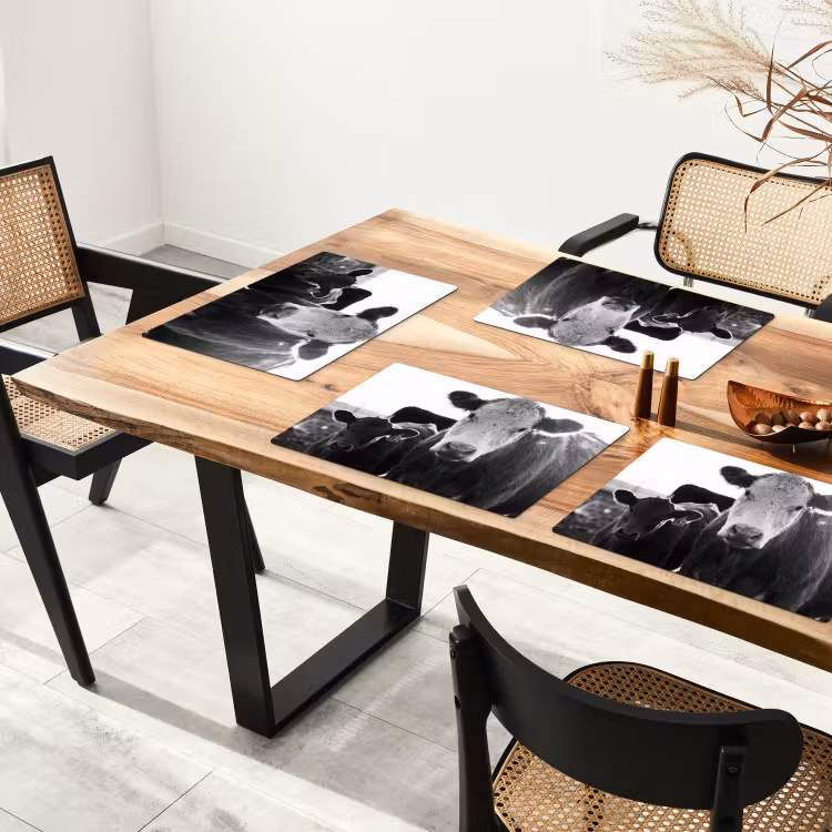 Tovaglietta – 6 pezzi - Mucche - Bianco e nero — 4