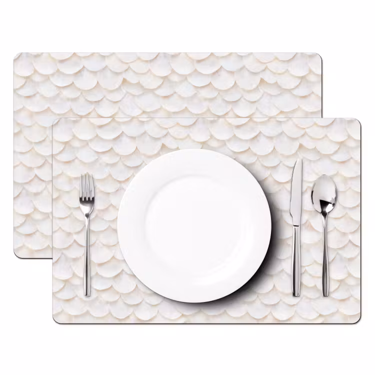 Tovaglietta – 6 pezzi - Bilance - Bianco - Elegante — 2