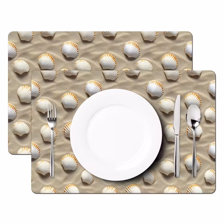 Tovaglietta – 6 pezzi - Conchiglie - Sabbia - Marittimo — 2