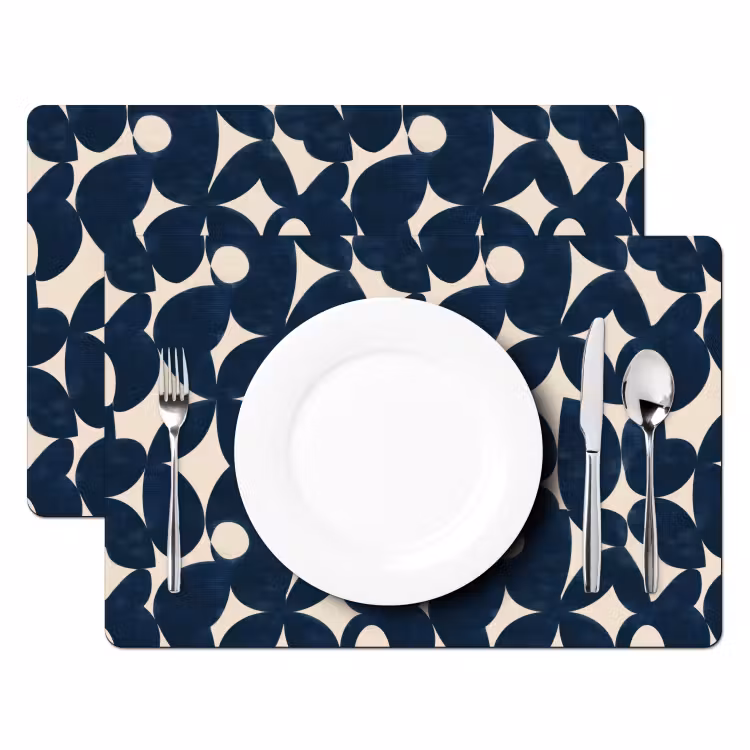 Tovaglietta – 6 pezzi - Moderno - Geometrico - Blu — 2