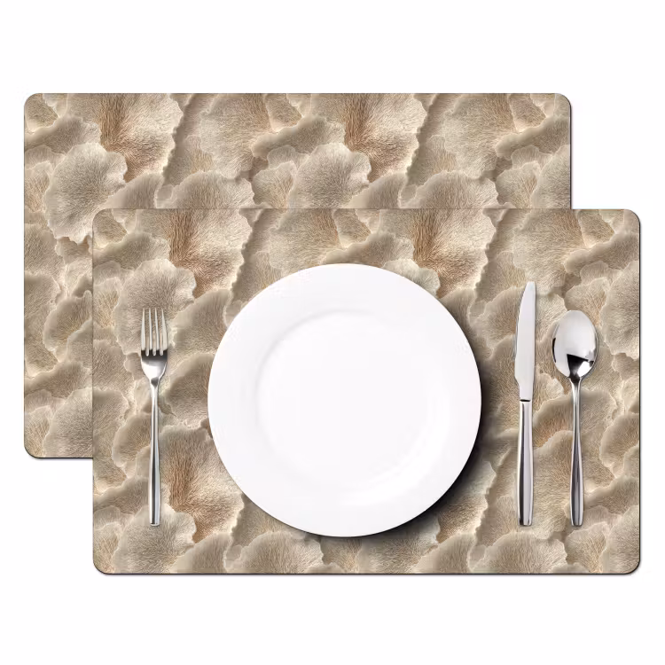 Tovaglietta – 6 pezzi - Texture a ventaglio - Beige - Texture in fibra — 2