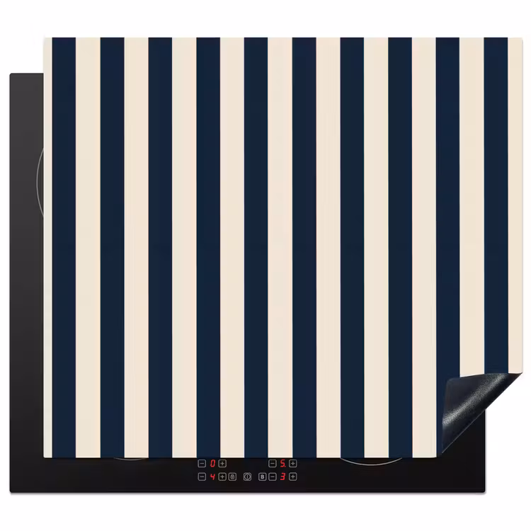 Protezione piano induzione - Strisce verticali - Blu - Crema — 1