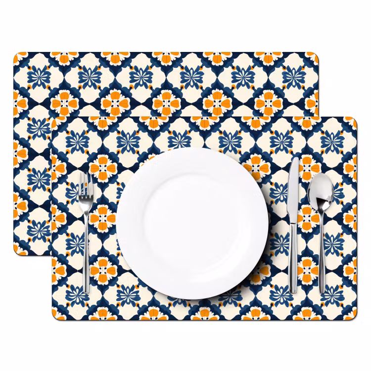 Tovaglietta – 6 pezzi - Classico - Geometrico - Blu — 2