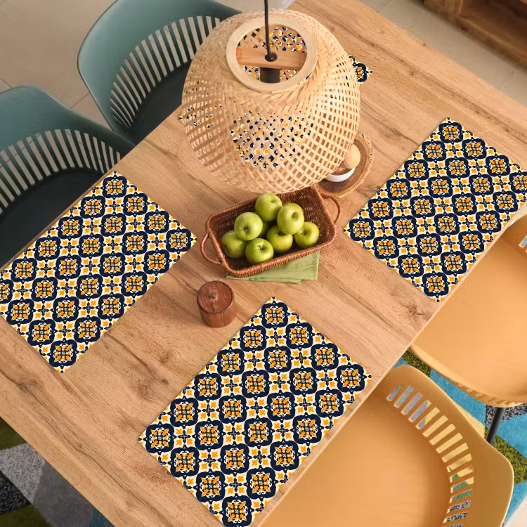 Tovaglietta – 6 pezzi - Motivo - Piastrella decorativa - Colorata — 3