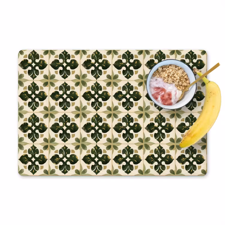 Tovaglietta – 6 pezzi - Motivo - Piastrella - Verde — 1