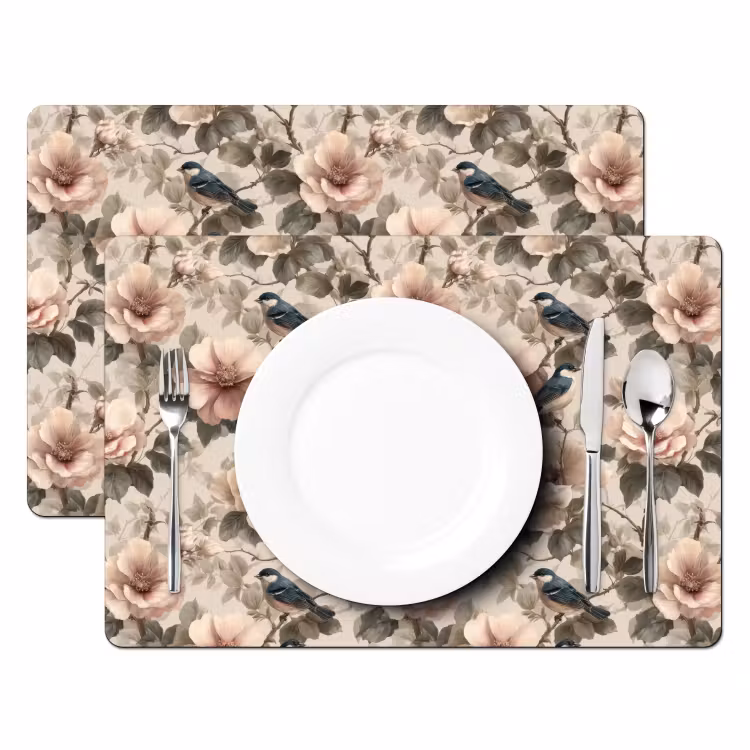 Tovaglietta – 6 pezzi - Classico - Uccelli - Colorato — 2